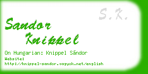 sandor knippel business card